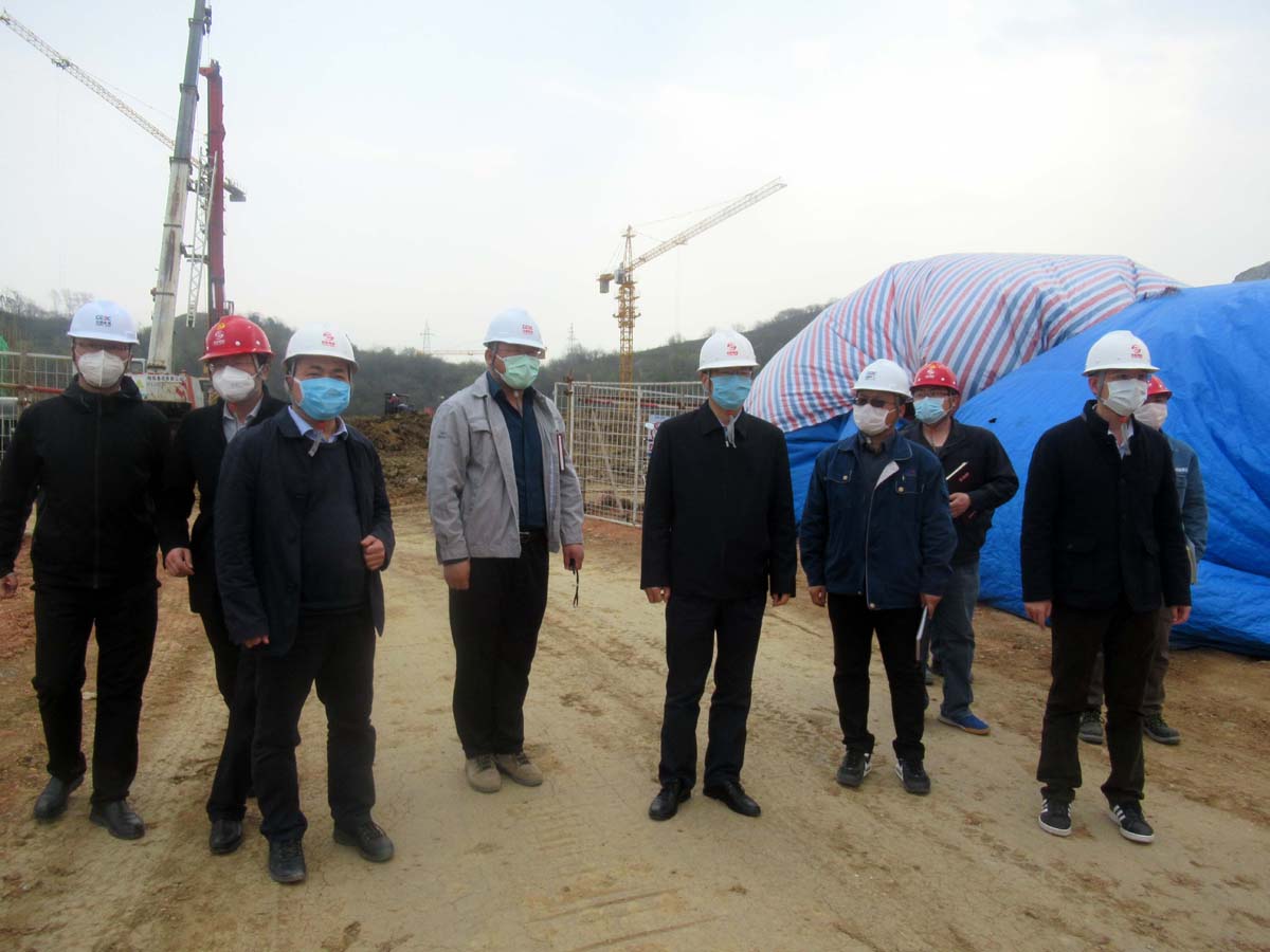 皖能環(huán)?？偨浝韽垶榱x到安徽電建一公司合肥龍泉山項目調研疫情防控和復工復產工作