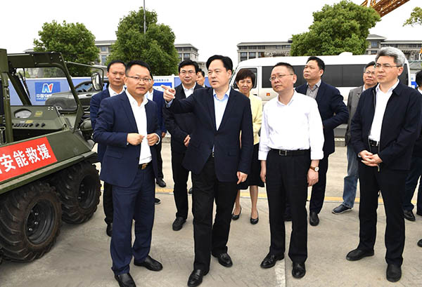 常州市委副書記、市長陳金虎蒞臨中國安能二局常州分公司調(diào)研防汛抗旱工作