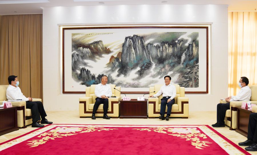 雷鳴山、韓君拜會(huì)安徽省委書(shū)記鄭柵潔