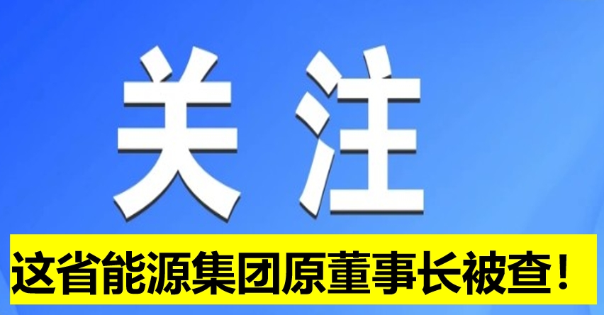 這省能源集團(tuán)原董事長(zhǎng)被查！